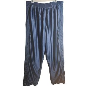 Nike Navy Blue Athletic Breakaway Track Pants Side Stripe Zip Pockets Size XXL